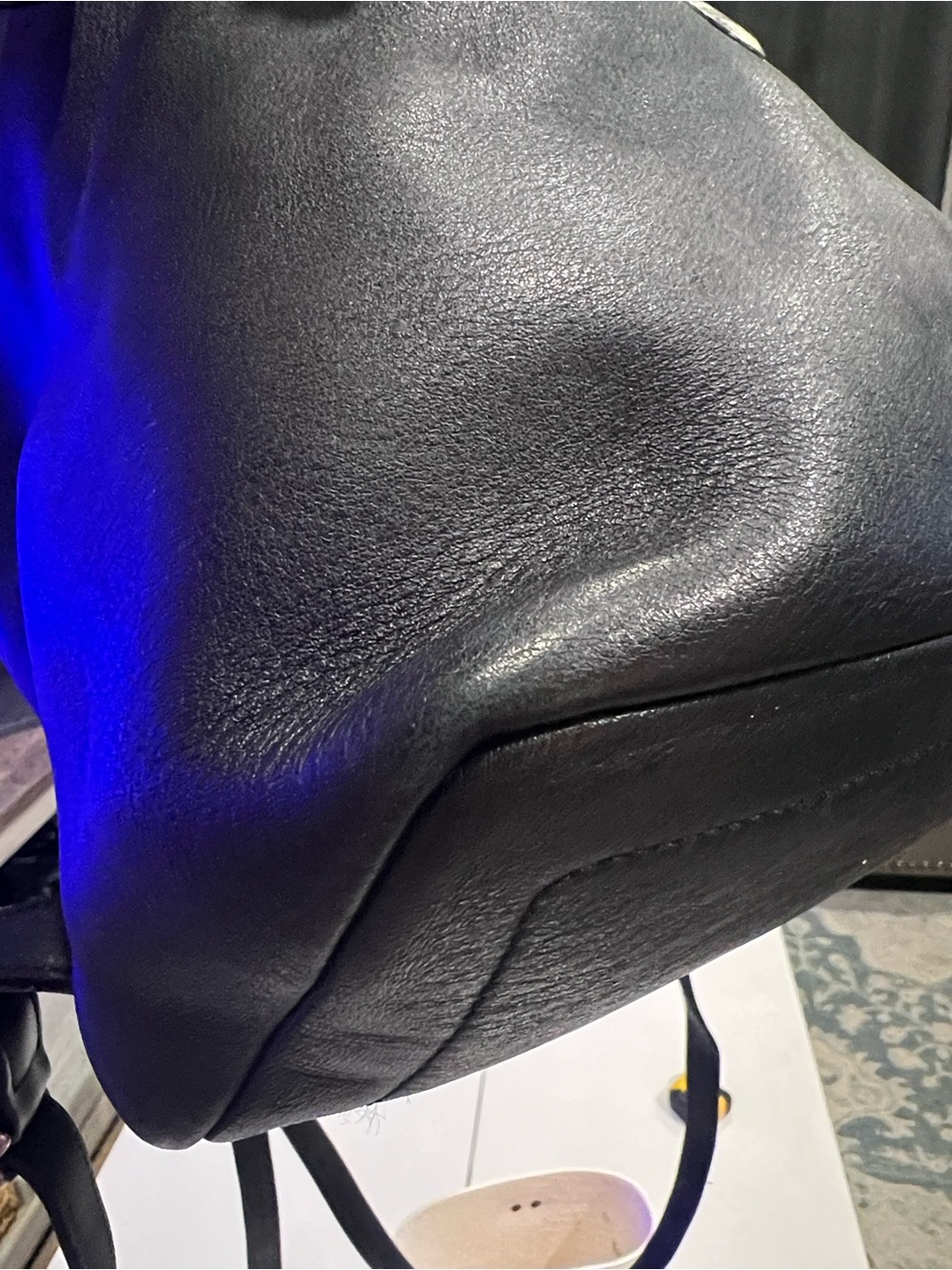 COACH Vintage All Leather legacy Black Backpack 9858 Women's Adjustable Straps - Picture 7 of 14